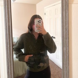 aerie fleece quarter zip